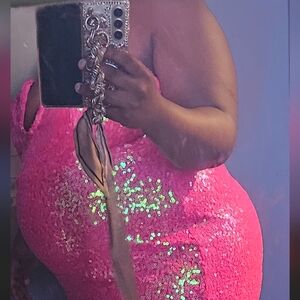 light pink sequin midi dress plus size 3X-18 never worn I paid $60
